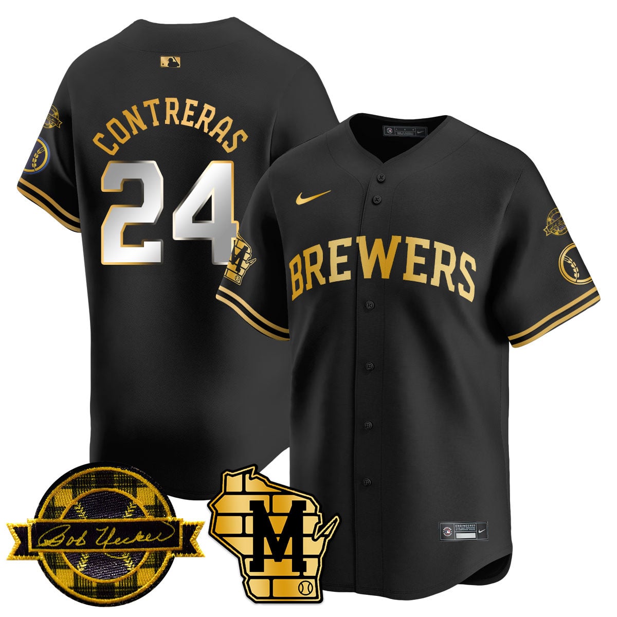Women's Milwaukee Brewers 2025 Limited Jersey - Bob Uecker Patch - All Stitched