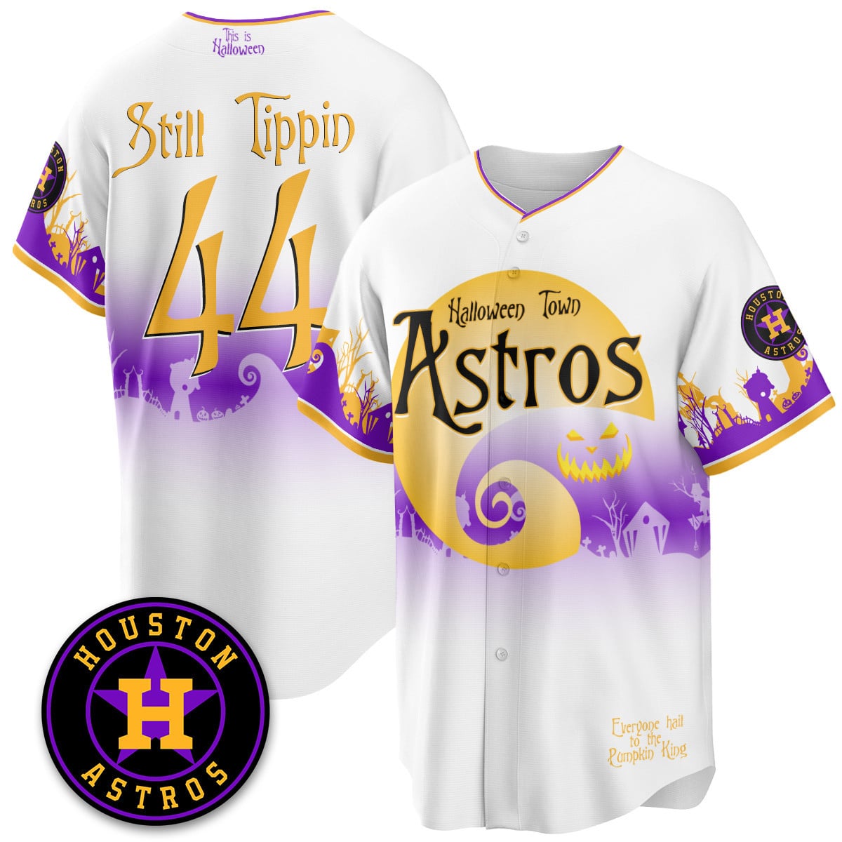 Houston Astros "Halloween Town" Limited Custom Jersey - Stitched
