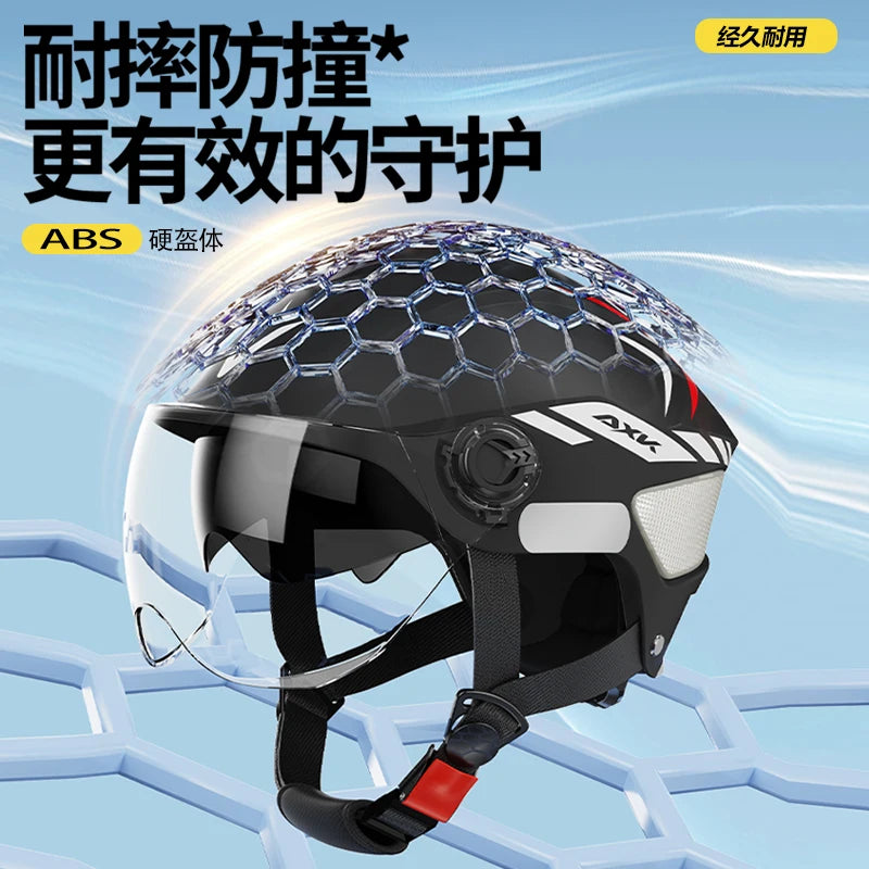 Summer Cycling Helmet With Goggles Lens Ear Protection Reflective Sticker Bicycle Helmet MTB Road E-Bike Bike Helmet For Adult