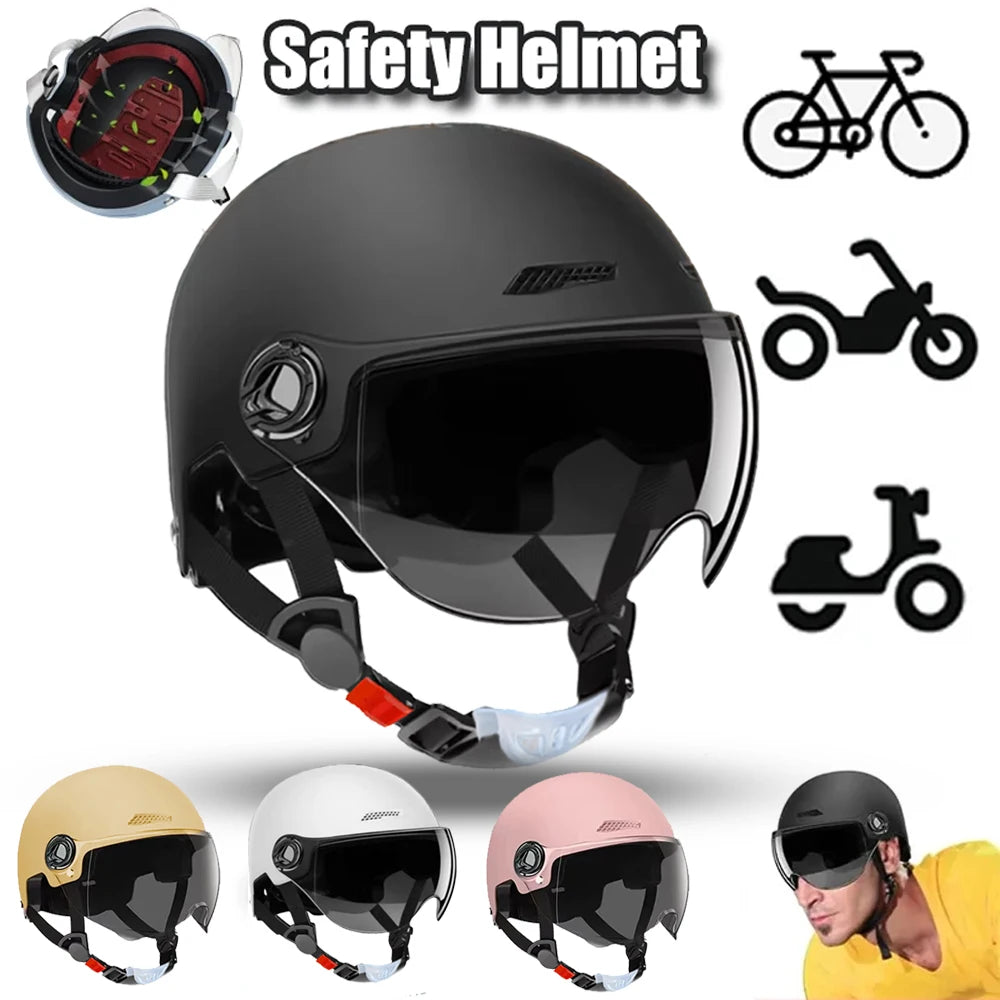 Universal Bike Helmet High Strength ABS Safety Protection Adjustable Comfortable Breathable For Cycling Motorcycle Riding