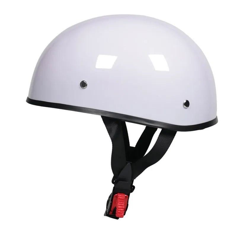 Half Face Vintage Motorcycle Helmet Retro German Kask,Cafe Racer,Scooter,Cruiser,Chopper,Matte black,EPS lining,DOT approved