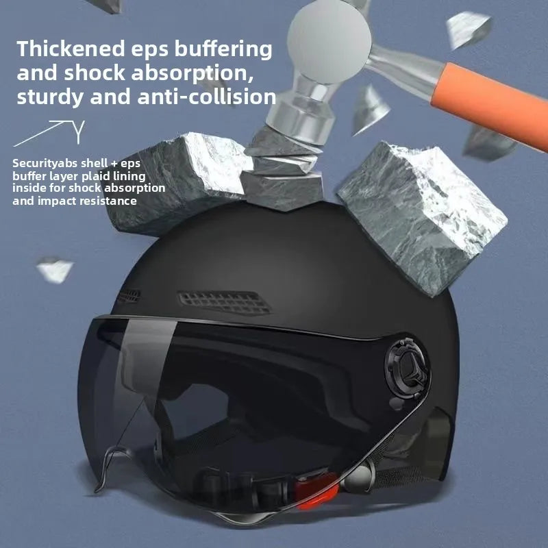 New Electric Vehicle Motorcycle Half Helmet Unisex Cycling Protective Helmet