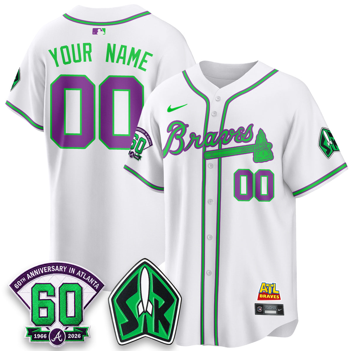 ATL 60th Anniversary Space Ranger Edition Vapor Limited Custom Jersey - All Stitched