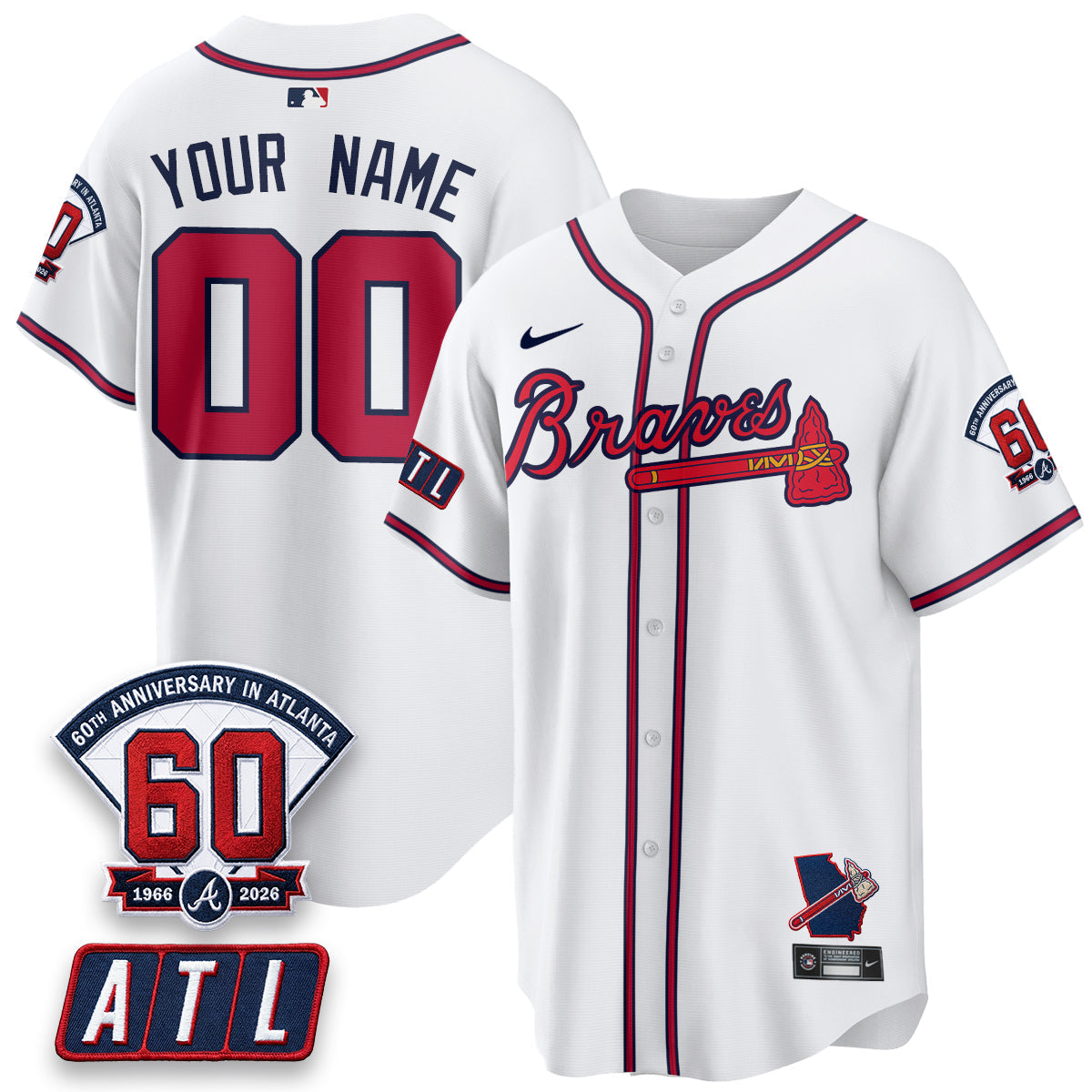 ATL 2026 60th Anniversary Vapor Limited Custom Jersey - All Stitched