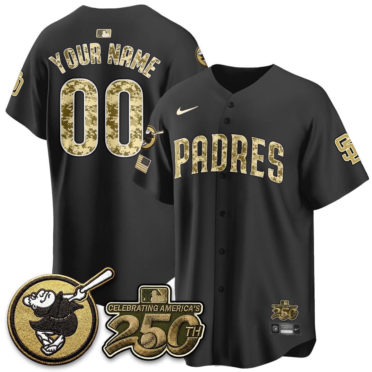 SD 2026 Armed Forces Day Custom Jersey - All Stitched V2