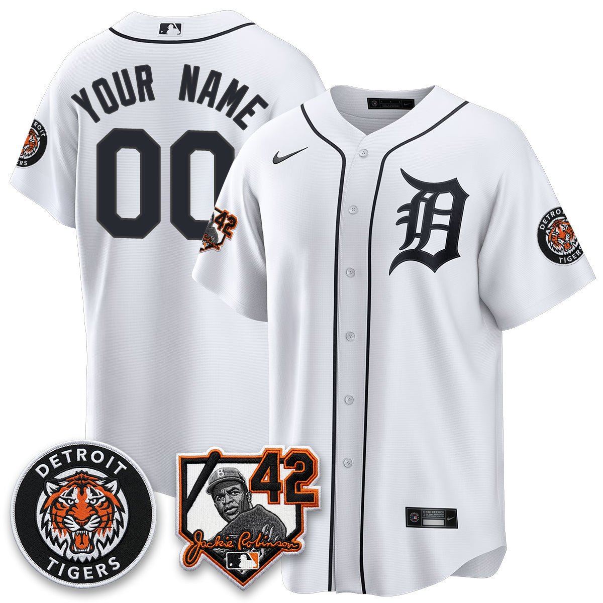 DET 2026 Jackie Robinson Day Vapor Limited Custom Jersey - All Stitched