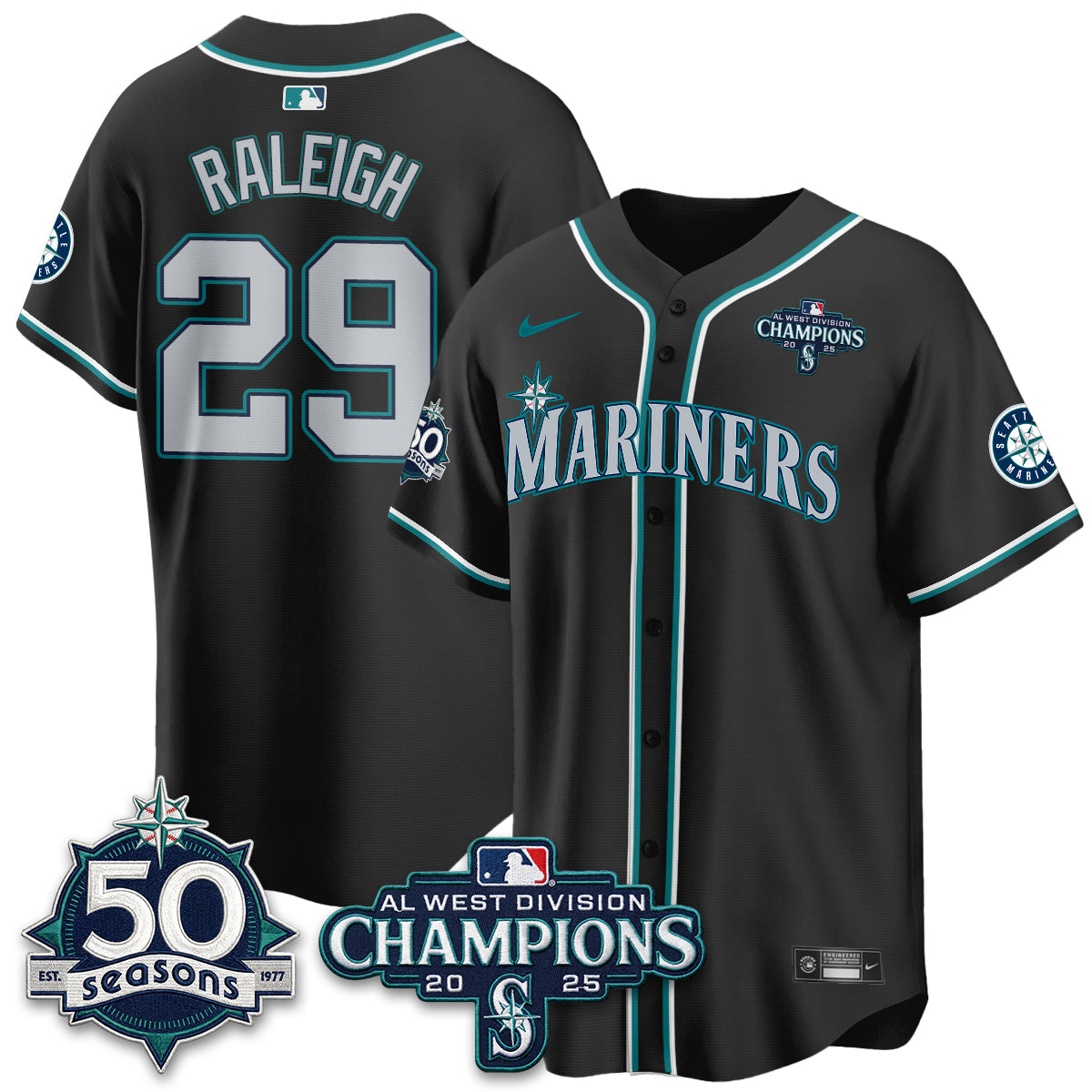 SEA 50th Anniversary Black Out Style Vapor Premier Limited Jersey - All Stitched