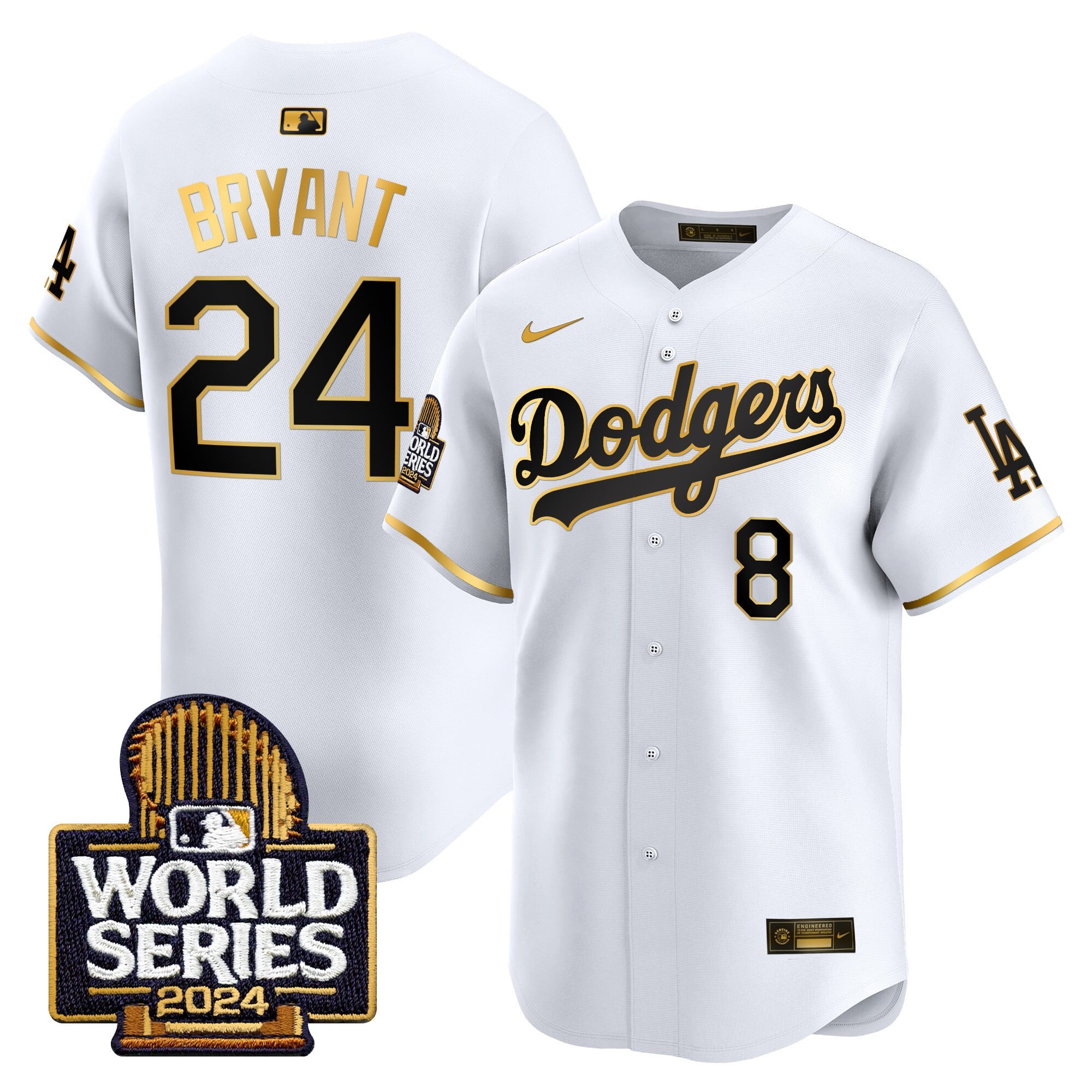 Men's Dodgers 2024 World Series Vapor Premier Limited Jersey - All Stitched