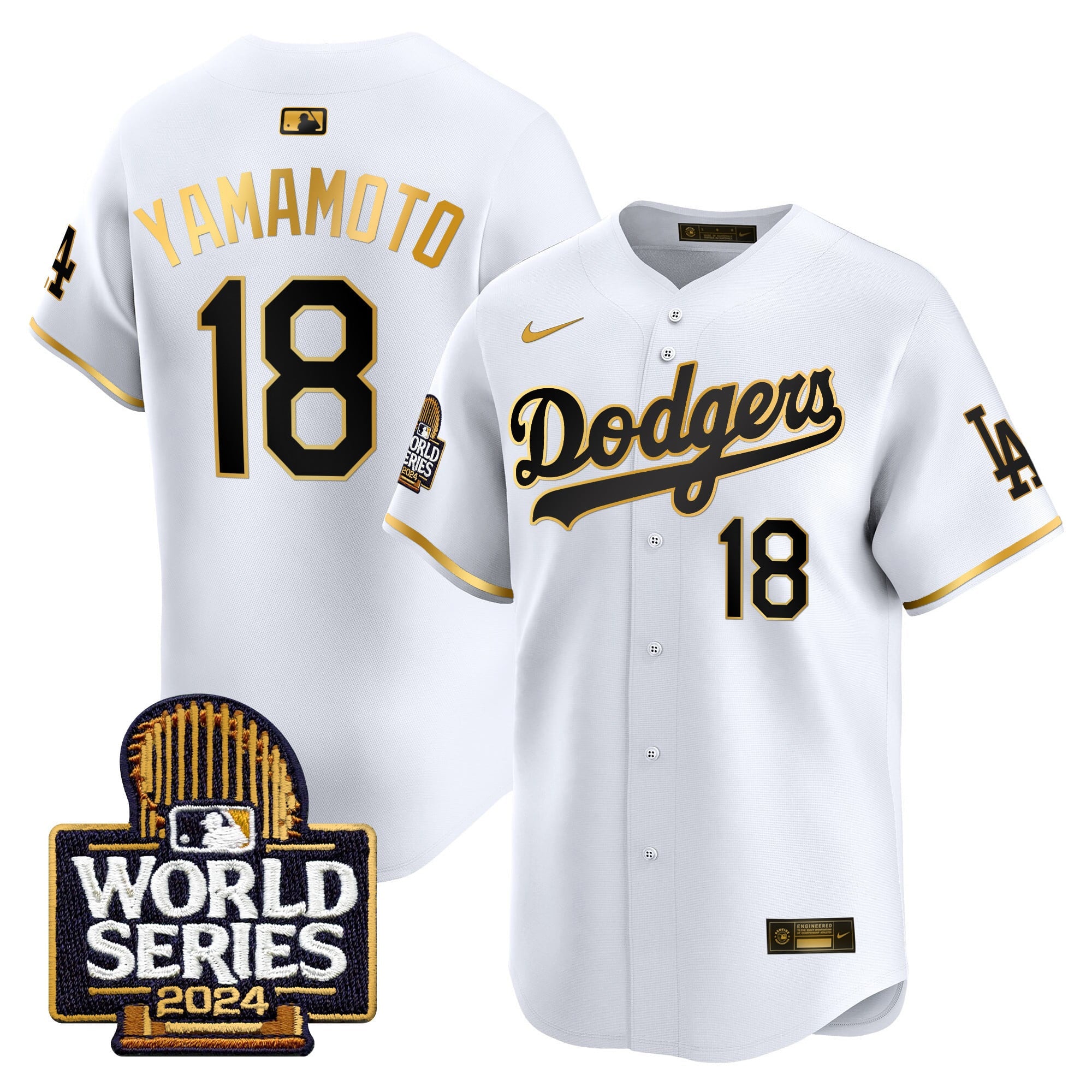 Men's Dodgers 2024 World Series Vapor Premier Limited Jersey - All Stitched